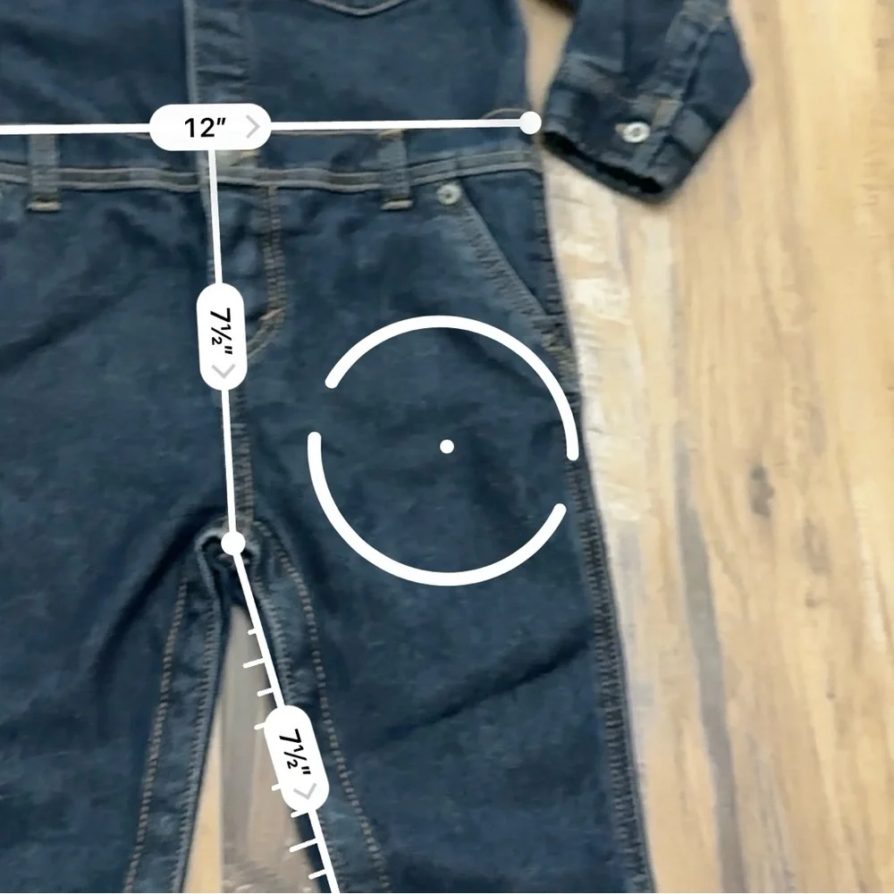 Levi's Blue Denim Overalls Classic Workwear Style - Picture 6 of 6